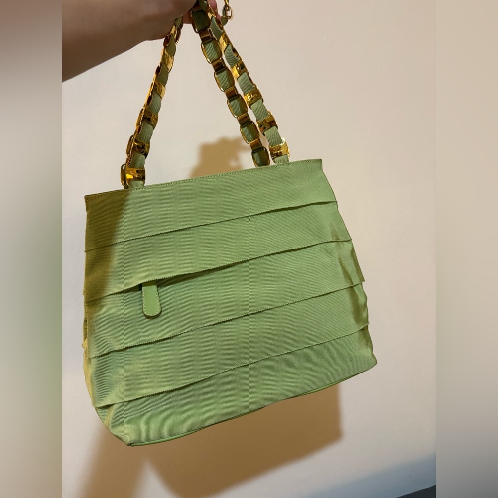 Salvatore‎ Ferragamo Lime Green Shoulder Bag
